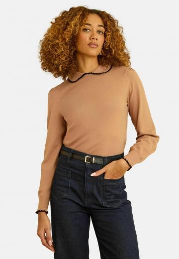 Пуловер с вырезом V