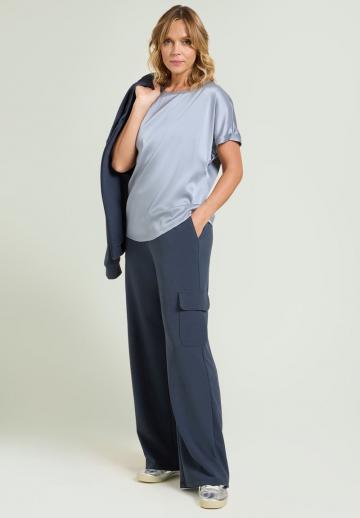 Атласная блузка