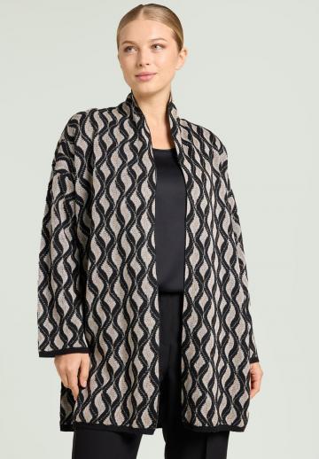Жаккардовая вязаная кофта
