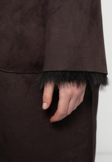 Пальто из искусственной кожи