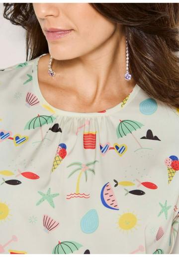 Атласная блузка