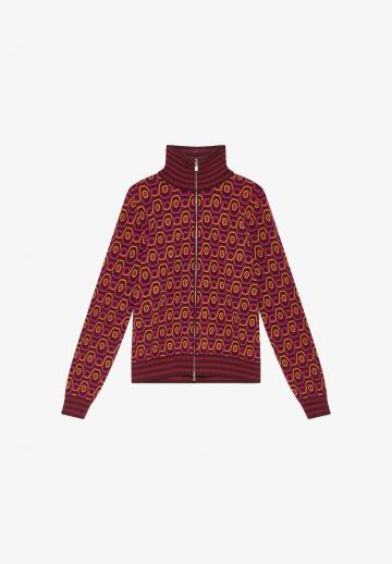 Жаккардовая вязаная кофта