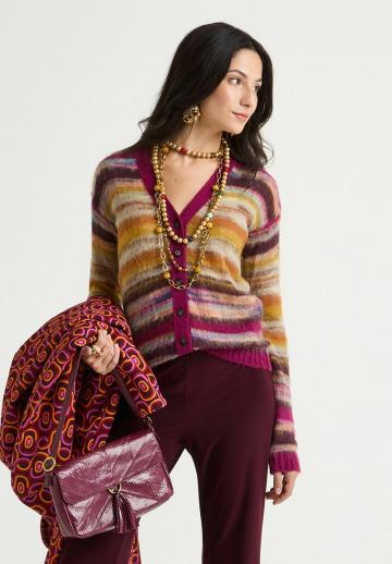 Жаккардовая вязаная кофта