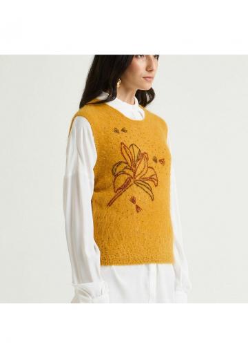 Пуловер без рукавов