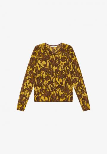 Жаккардовая вязаная кофта