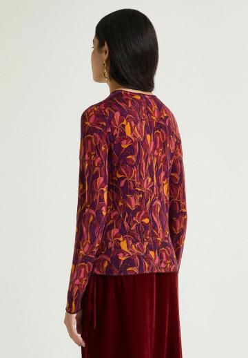 Жаккардовая вязаная кофта