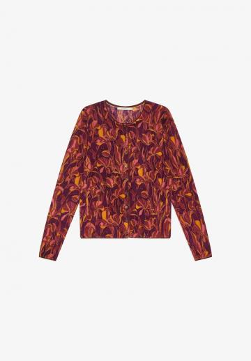 Жаккардовая вязаная кофта