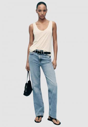 Прямые джинсы