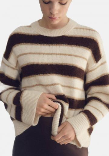 Пуловер в полоску