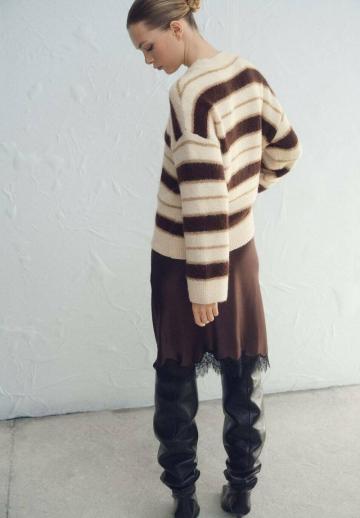 Пуловер в полоску