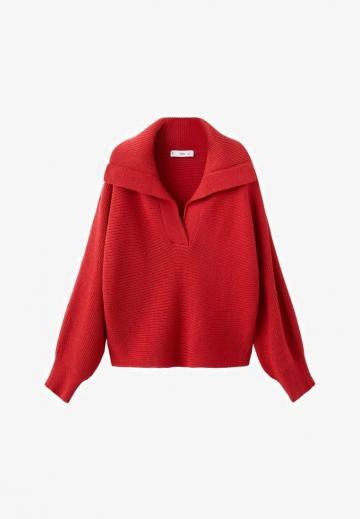 Пуловер с вырезом V