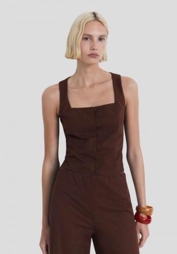 Блузка без рукавов