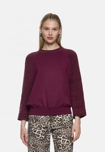 Пуловер с рукавом три четверти