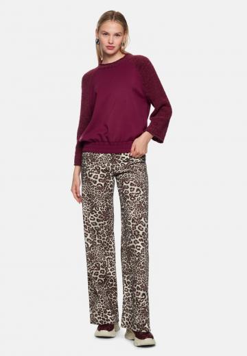 Пуловер с рукавом три четверти