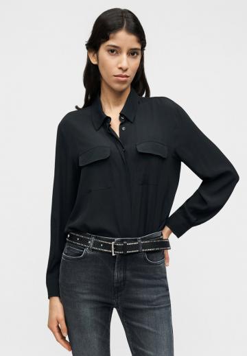 Атласная блузка