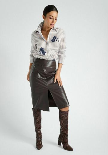 Кожаная юбка