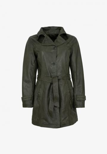 Кожаное пальто