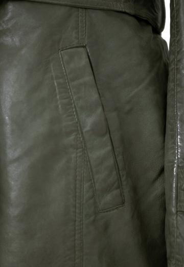 Кожаное пальто