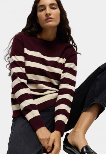 Пуловер в полоску