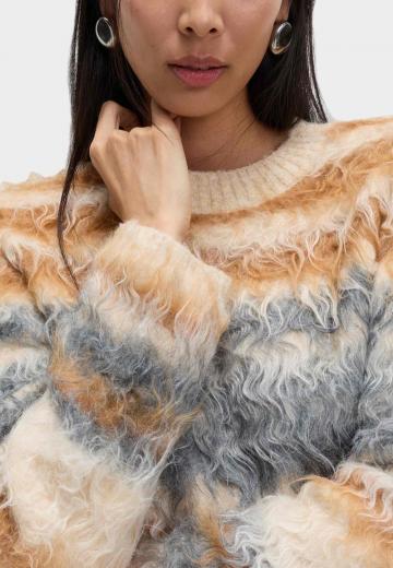 Пуловер в полоску