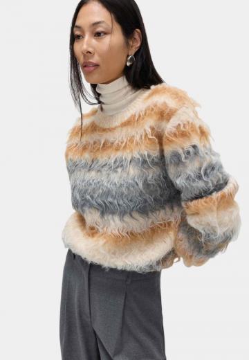 Пуловер в полоску