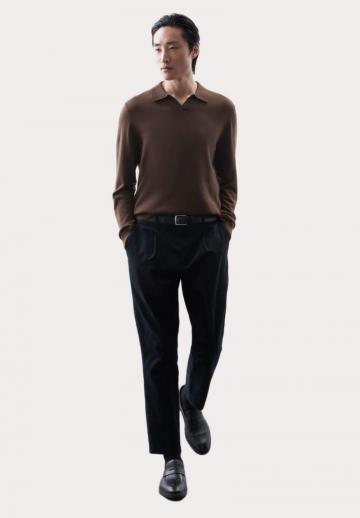 Поло с длинным рукавом