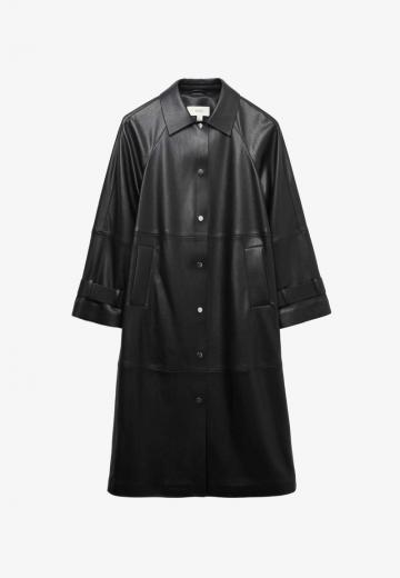 Пальто из искусственной кожи