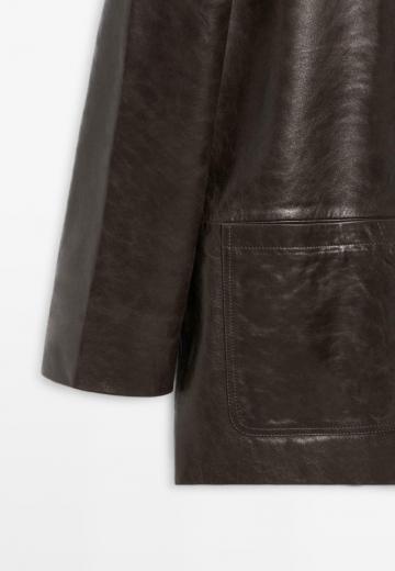 Кожаное пальто