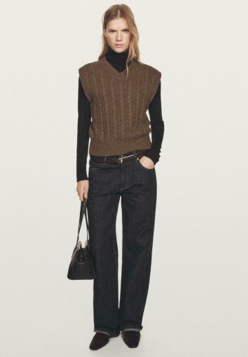 Пуловер без рукавов