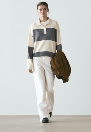 Пуловер в полоску