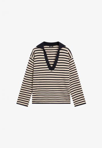 Пуловер в полоску