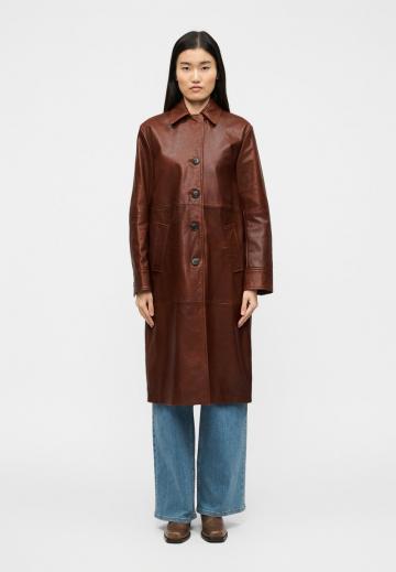 Пальто из искусственной кожи
