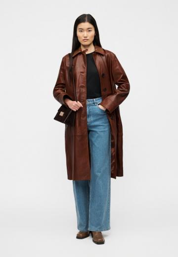 Пальто из искусственной кожи