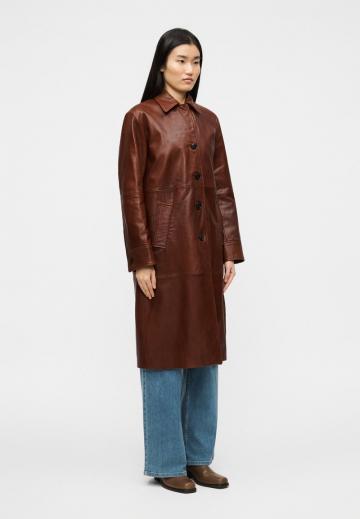 Пальто из искусственной кожи