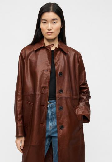 Пальто из искусственной кожи