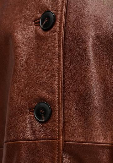 Пальто из искусственной кожи