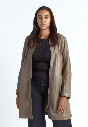 Кожаное пальто