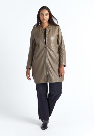 Кожаное пальто