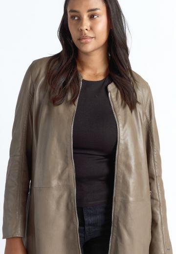 Кожаное пальто