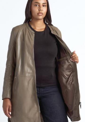 Кожаное пальто