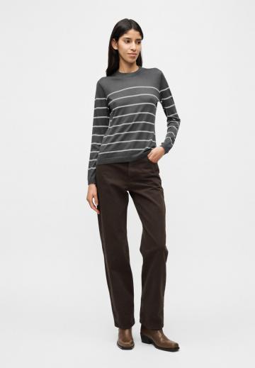 Пуловер в полоску