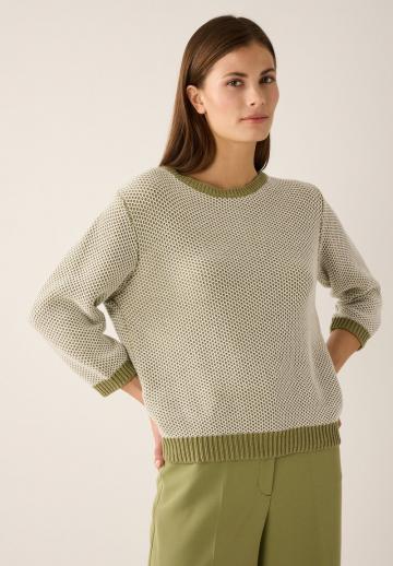 Пуловер с рукавом три четверти