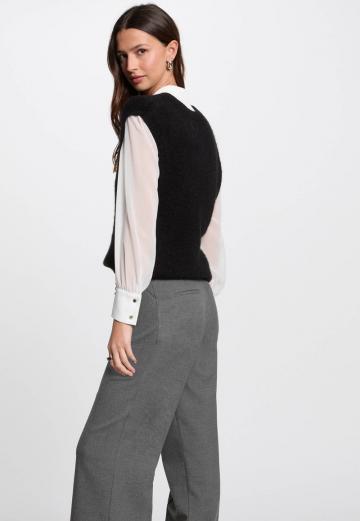 Пуловер с коротким рукавом