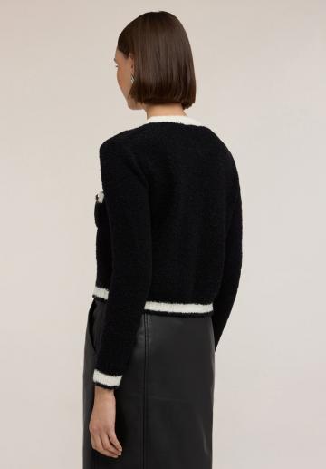 Жаккардовая вязаная кофта