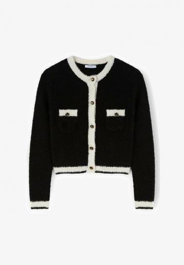 Жаккардовая вязаная кофта