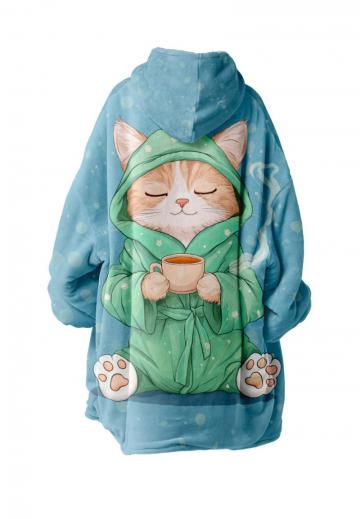 Пуловер с капюшоном