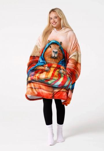 Пуловер с капюшоном