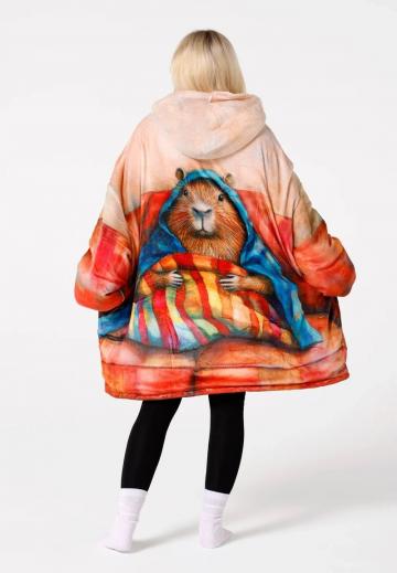 Пуловер с капюшоном