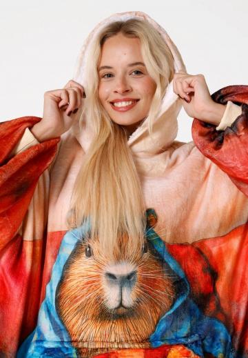 Пуловер с капюшоном