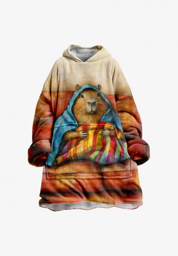 Пуловер с капюшоном